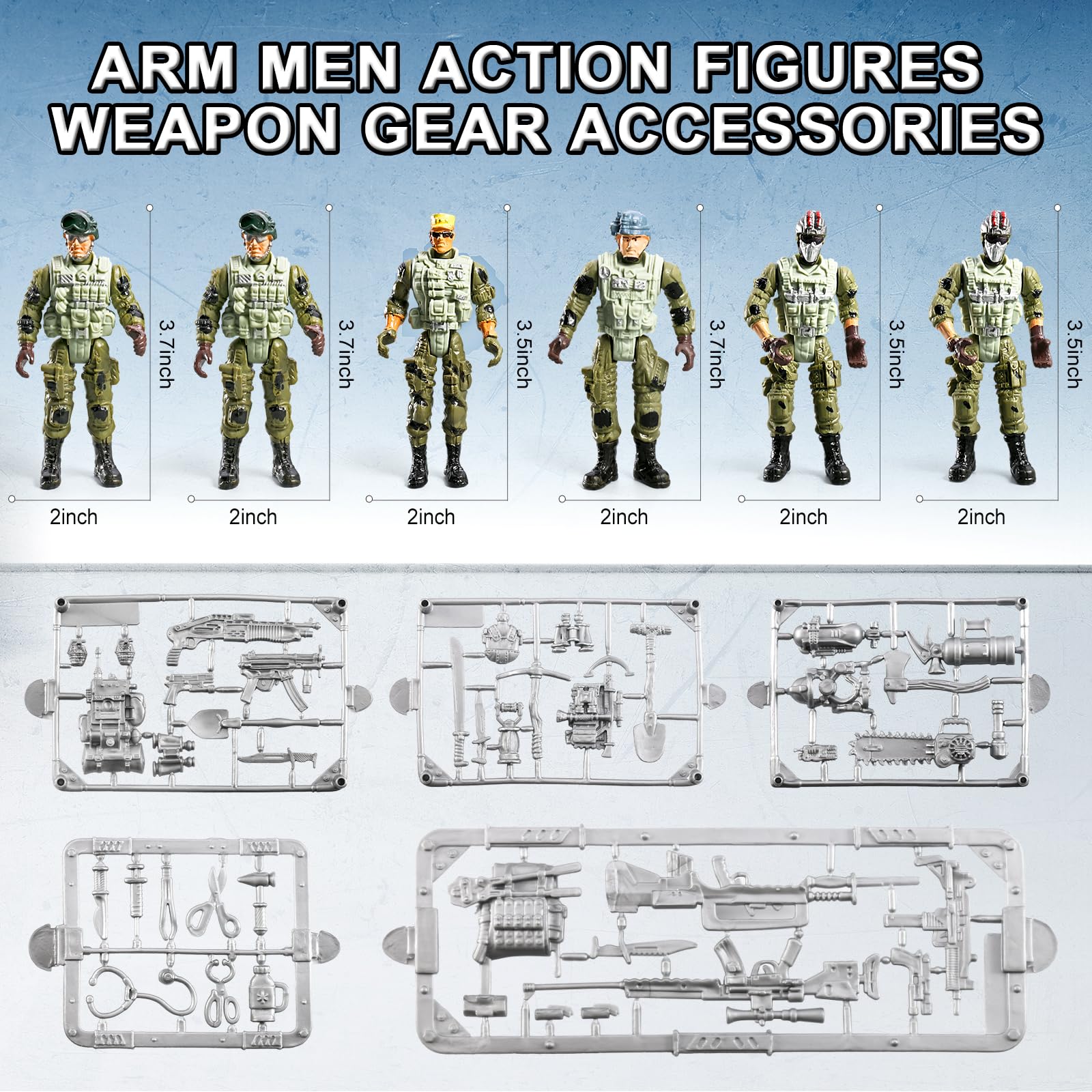 Amazon.com: JASSKKBO 87-in-1 Army Men Toys Sets for Boys 4-7 8-12